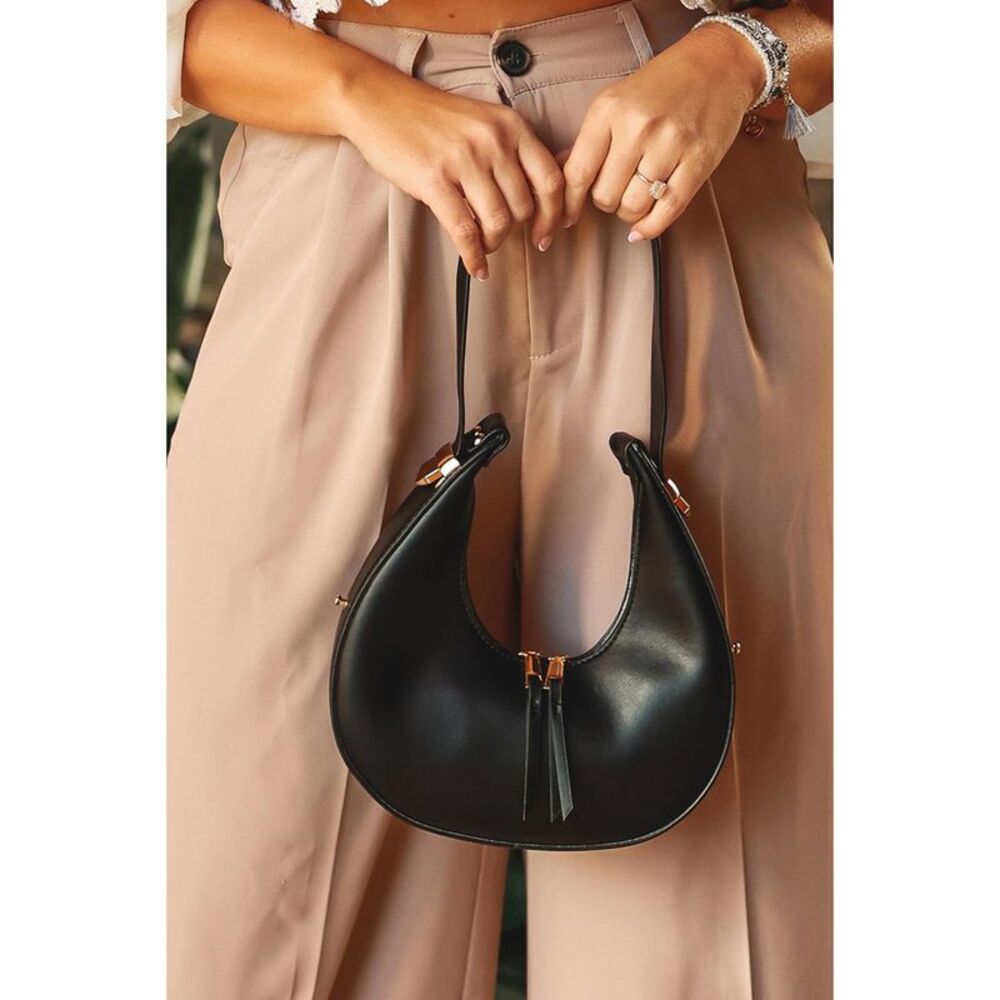 Azura Exchange  Adjustable Strap Zipped Faux Leather Shoulder Bag - Picture 10 of 10